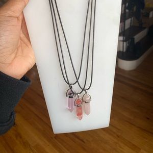 Pretty in Pink Resin Necklace Set